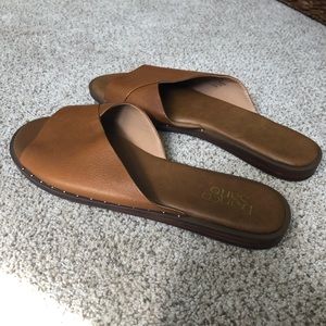 Franco Sarto Leather Slide Sandals